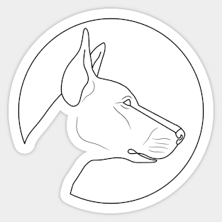 Doberman dog Sticker